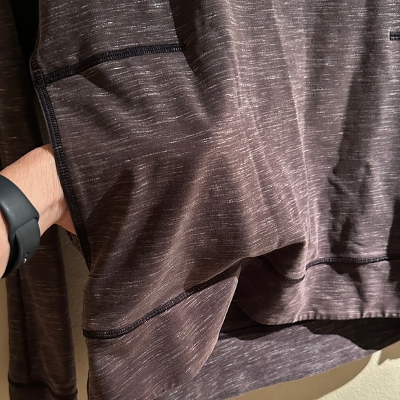 Lululemon dark purple long sleeve with pockets sweatshirt. Great condition. - Picture 4 of 5